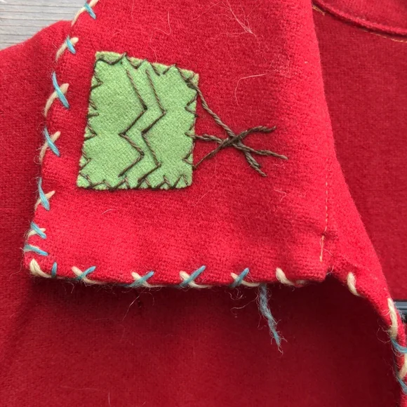 Handmade embroidered vintage wool blazer from Mexico. 40s/50s - Picture 5 of 10